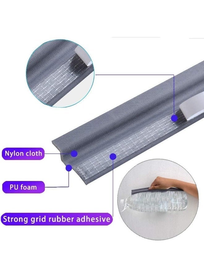 ChicAbode Draft Stopper Sweep, Door Weatherproofing Stripping, Window Seal Strip Self-Adhesive Soundproof Seal Strip Cuttable, Wear-Resistant, Window Weather Stripping, Length 13.12Ft, 2 Packs (White) - Image 5